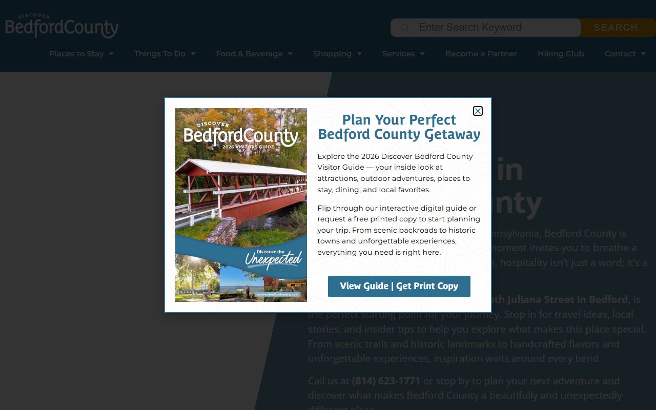 Bedford County Pennsylvania government website for family court records