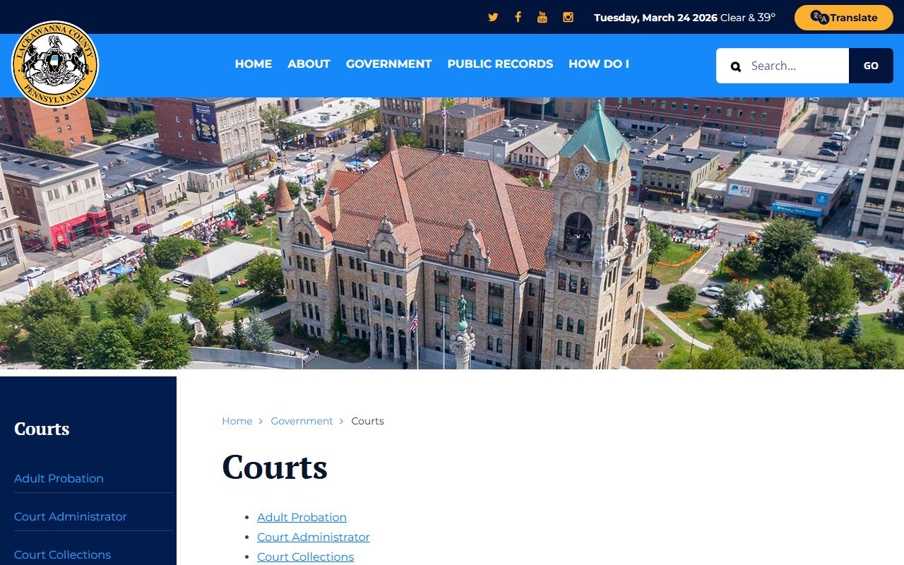 Lackawanna County family court records courts overview