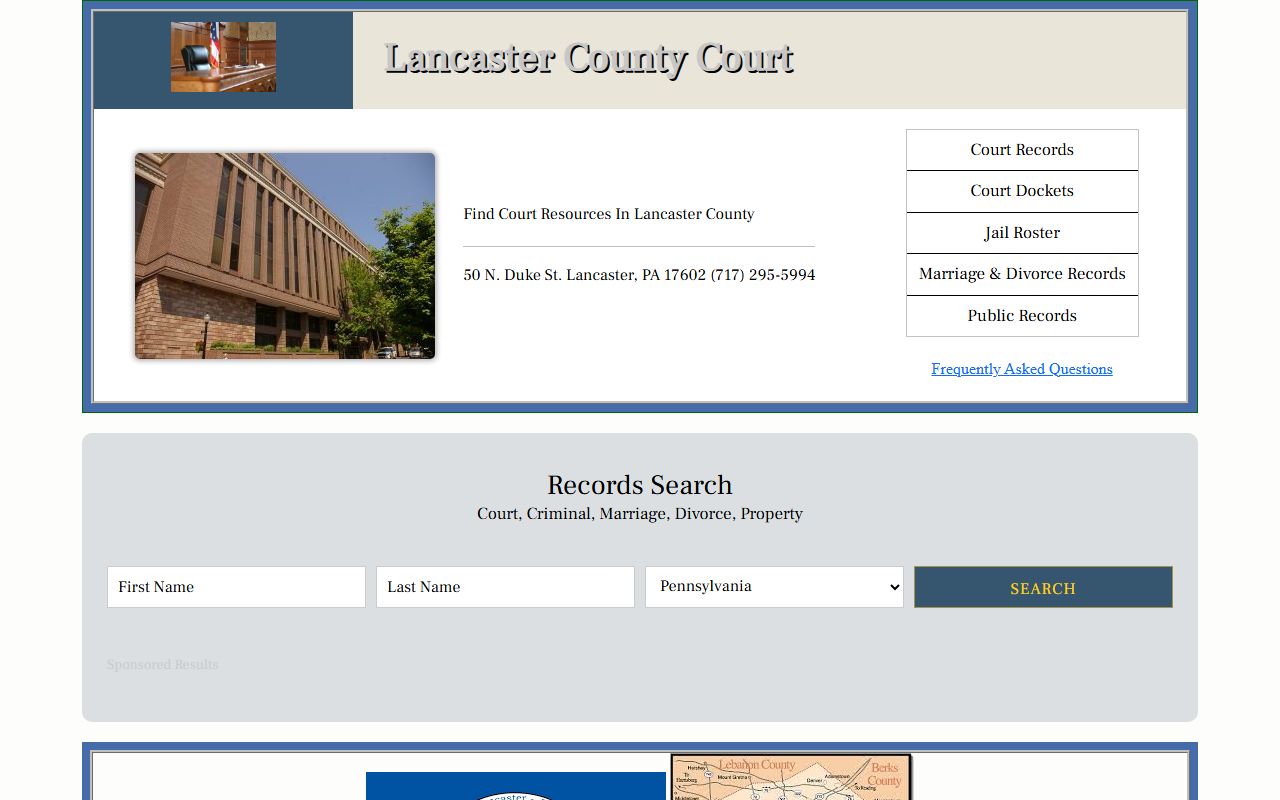 Lancaster County family court records courts website