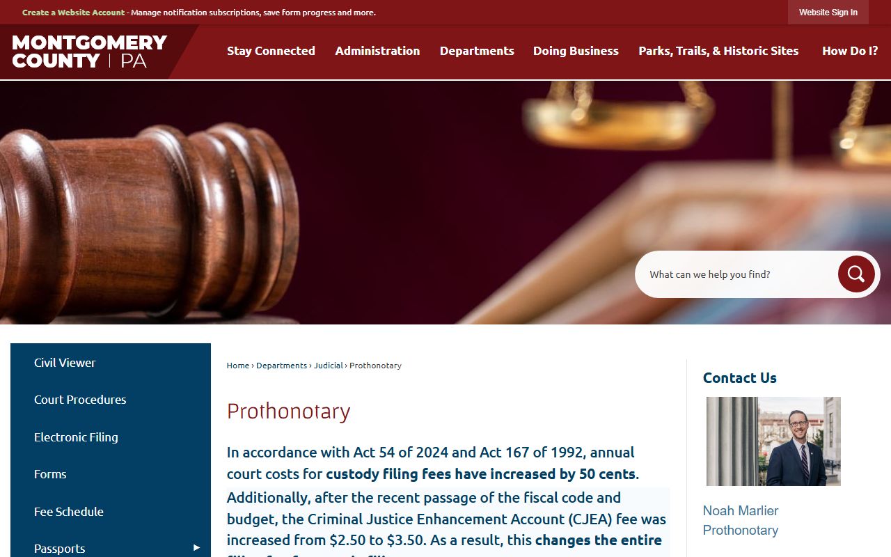 Montgomery County family court records - Prothonotary office website