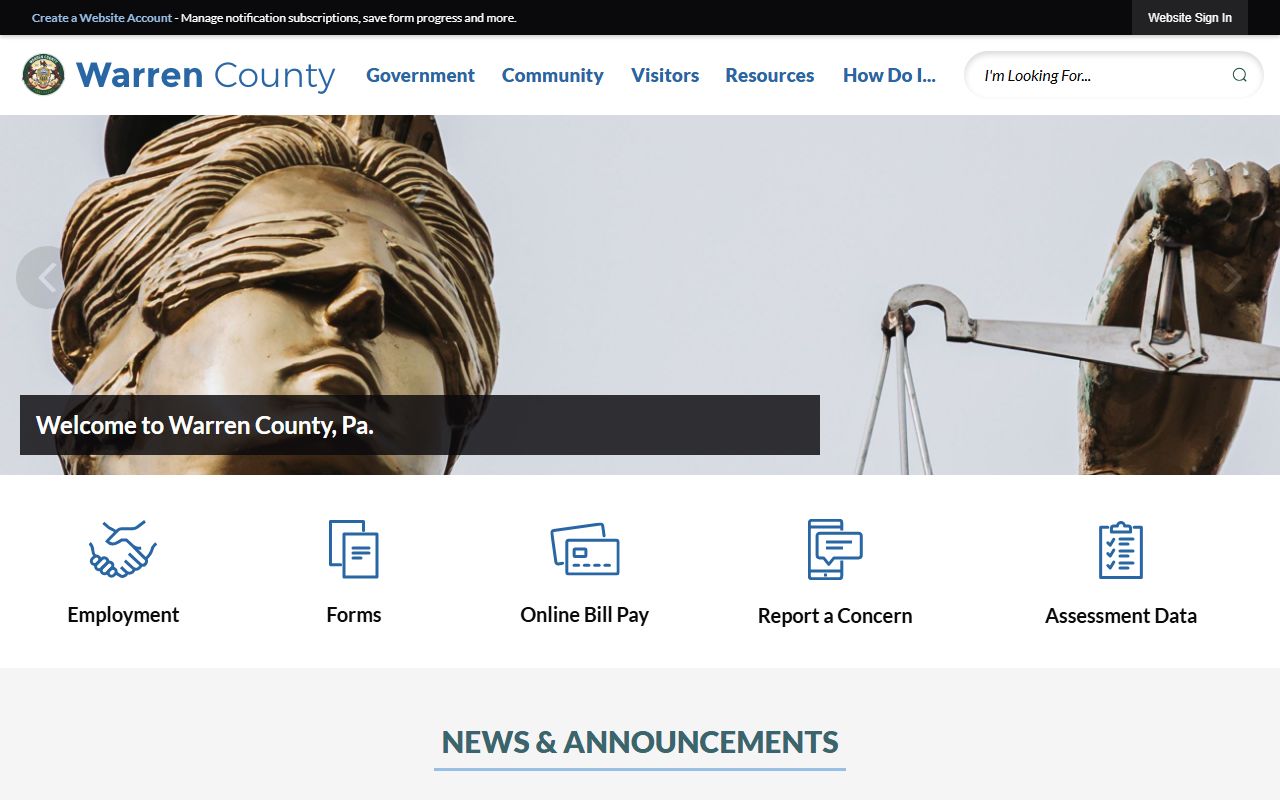 Warren County family court records government portal